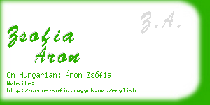 zsofia aron business card